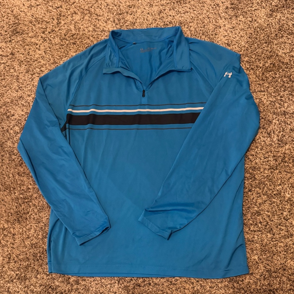 Under Armour Blue Long Sleeve Quarter-Zip Pullover